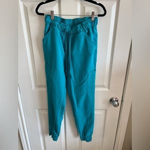 Jaanuu jaugger teal scrub pants size S